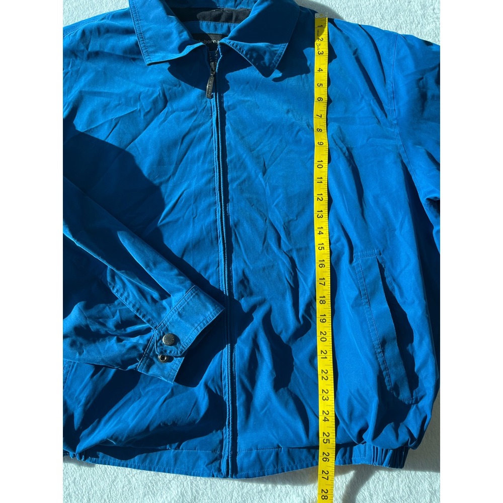 Claiborne Microfiber Jacket Blue Full Zip Men's XXL Lightweight Casual Outerwear - Picture 2 of 9